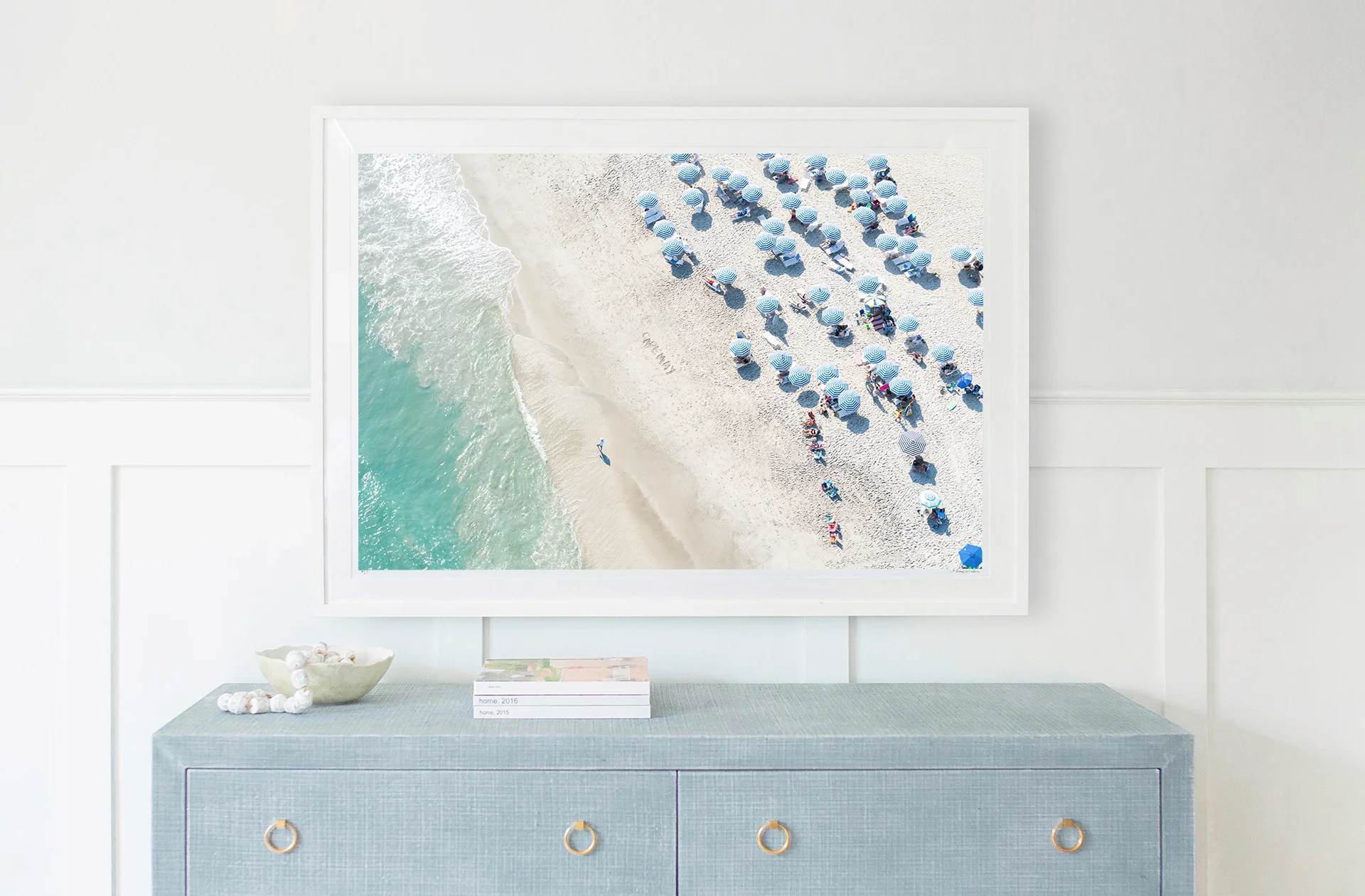 Blue and White Umbrellas, Cape May, New Jersey - Image 2