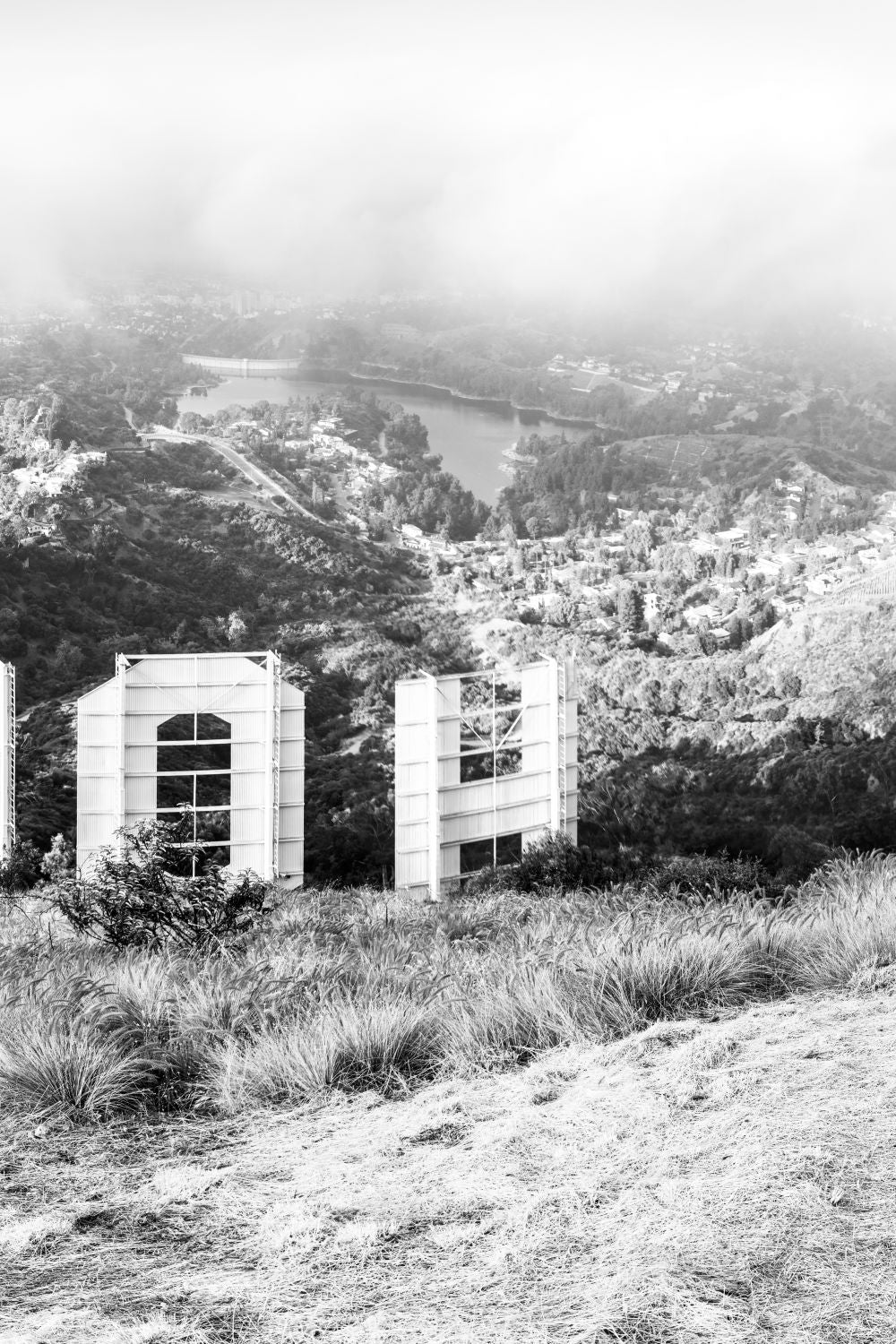 Hollywood Sign Triptych, Black and White - Image 3