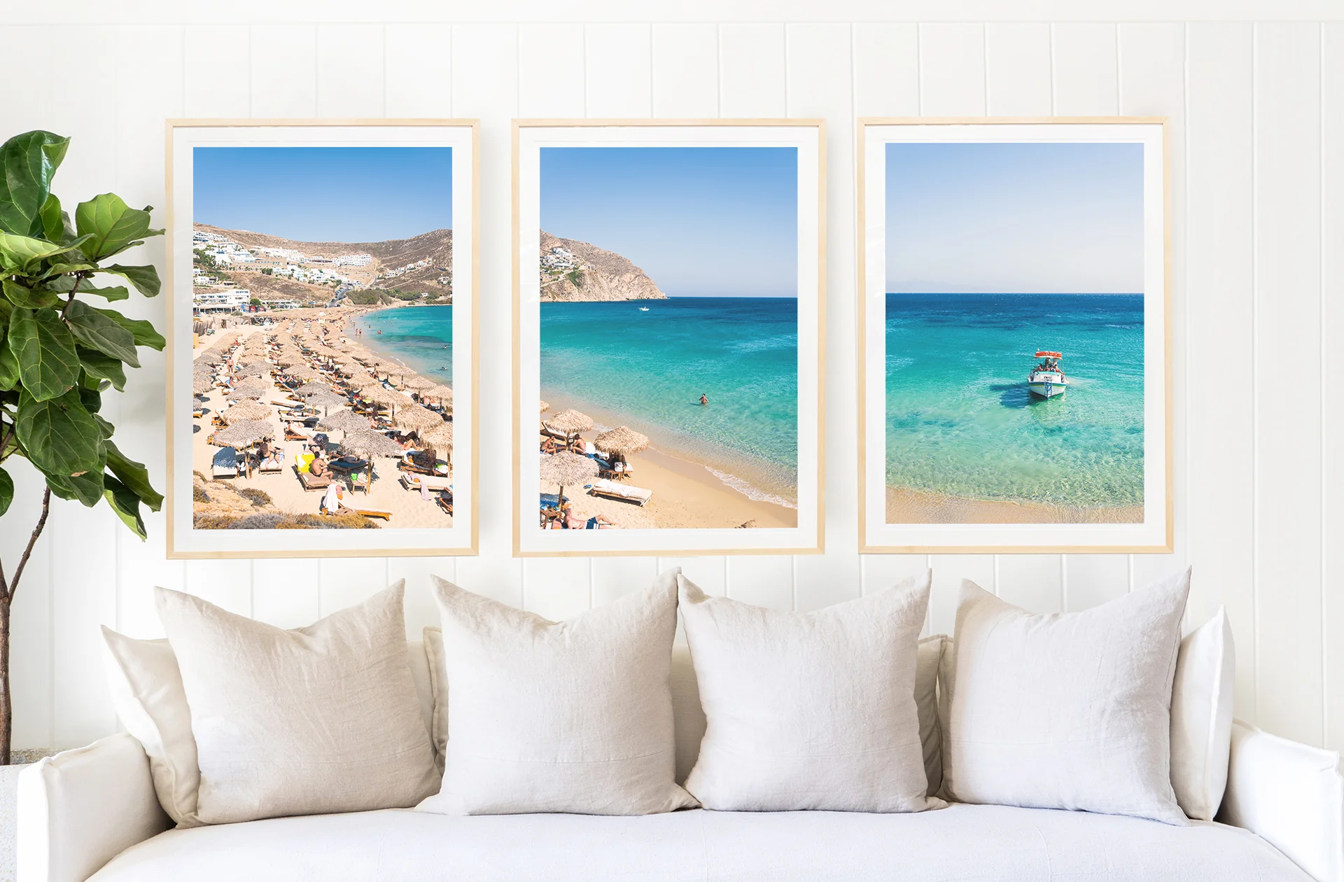 Mykonos Beach Triptych, Greece - Image 4