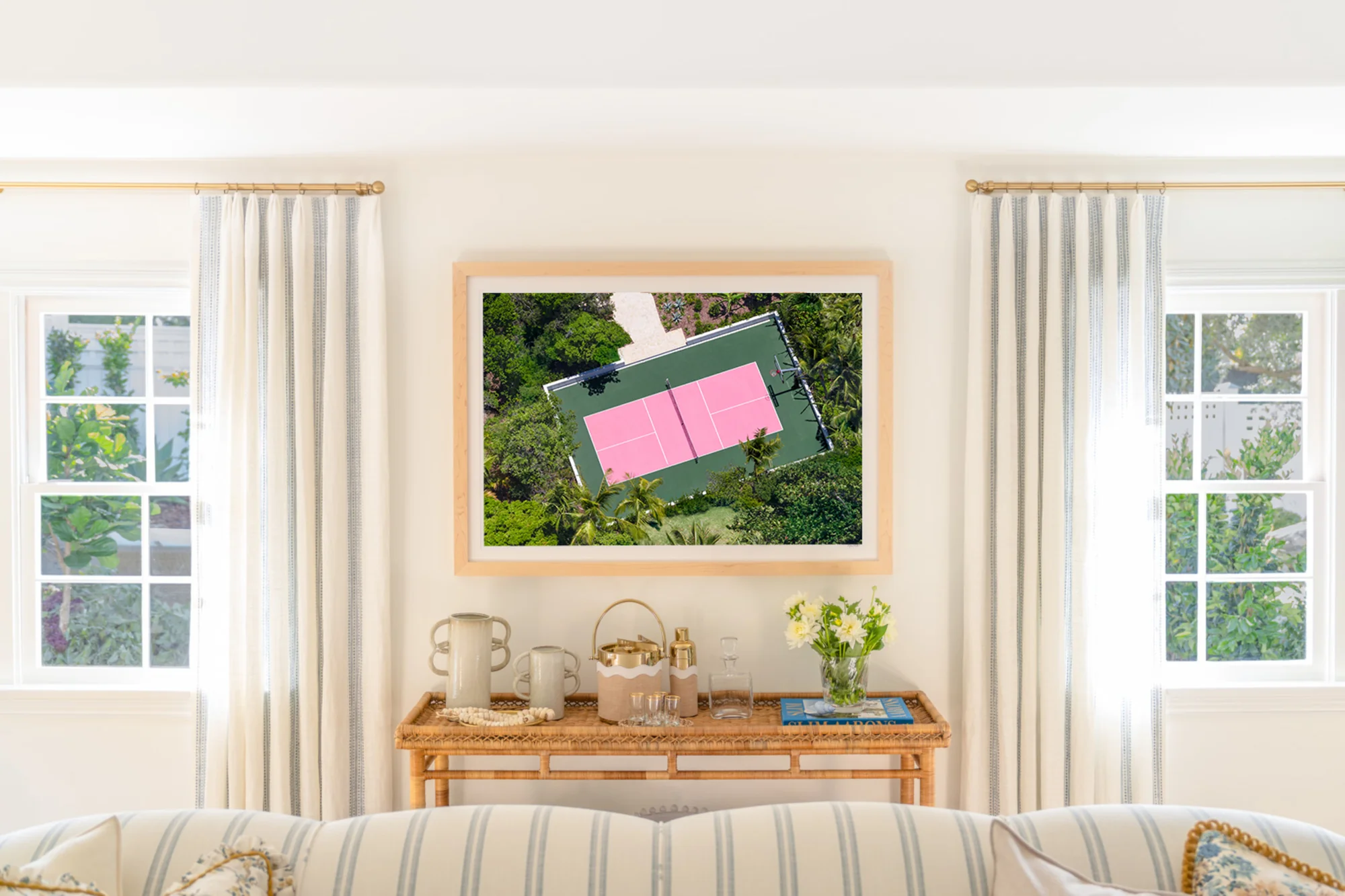 Pink Pickleball Court, Buttonwood, Harbour Island, Bahamas - Image 3