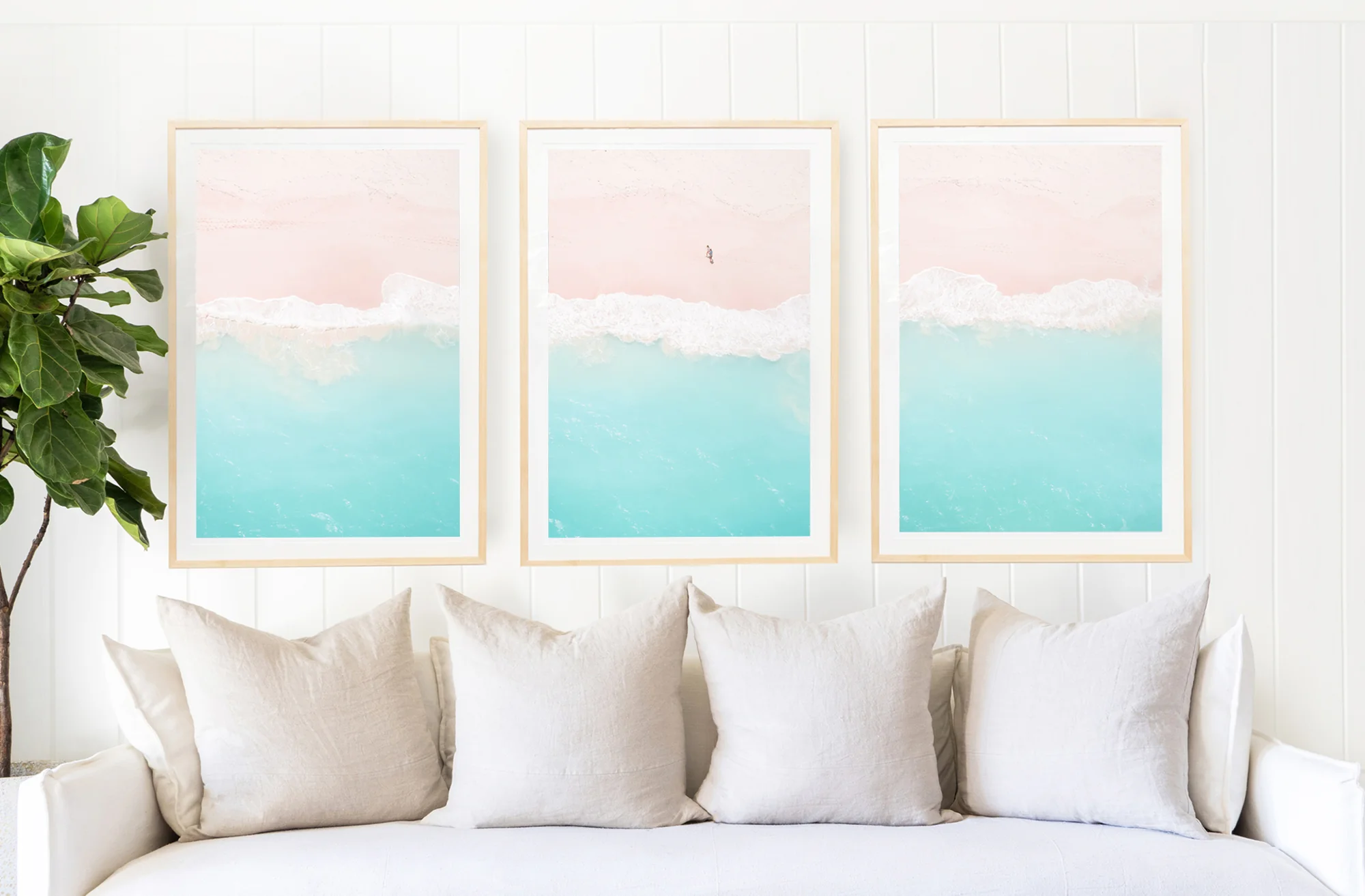 Pink Sand Beach Triptych, Harbour Island, Bahamas - Image 4