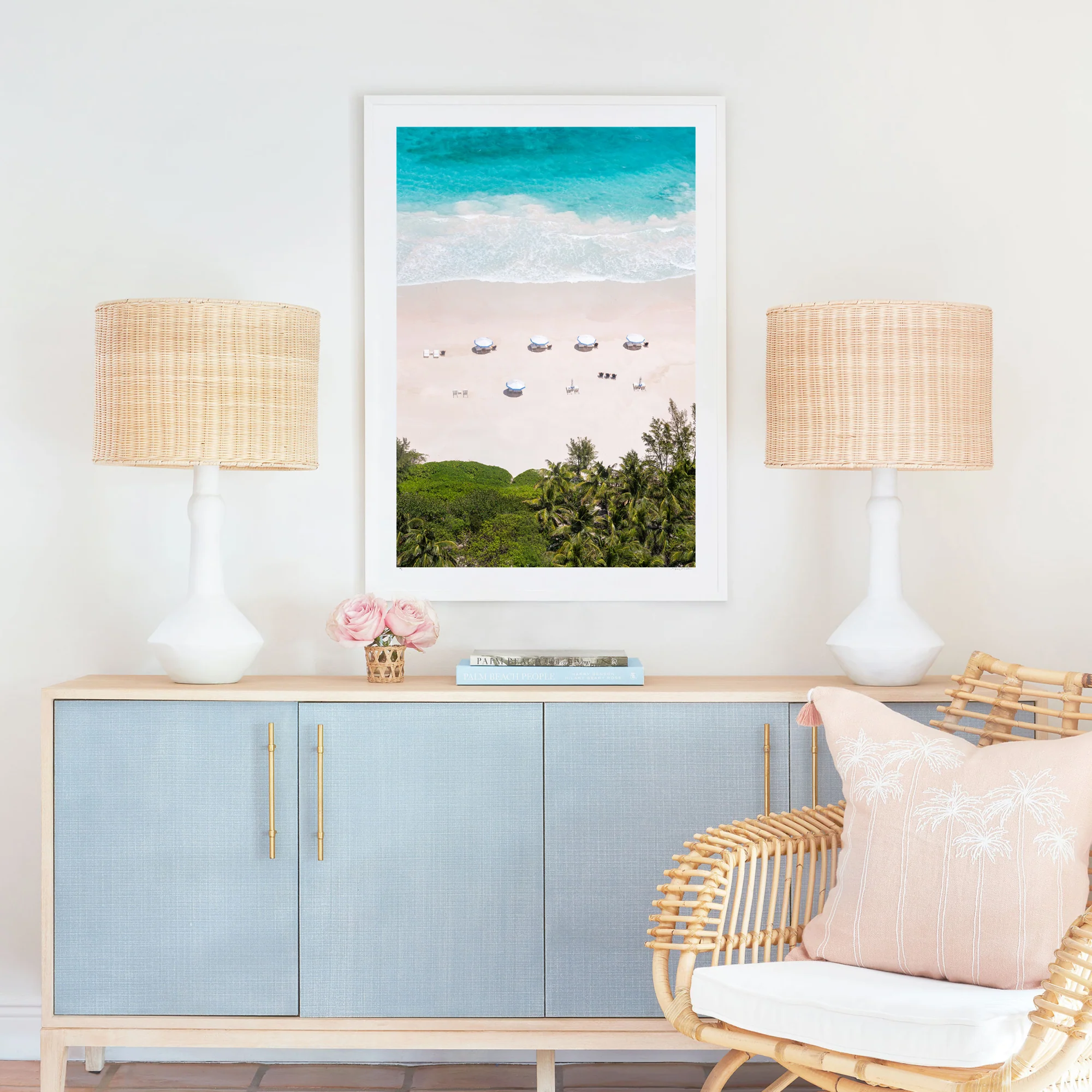 Pink Sand Beach Umbrellas Vertical, Briland Club, Harbour Island, Bahamas - Image 5