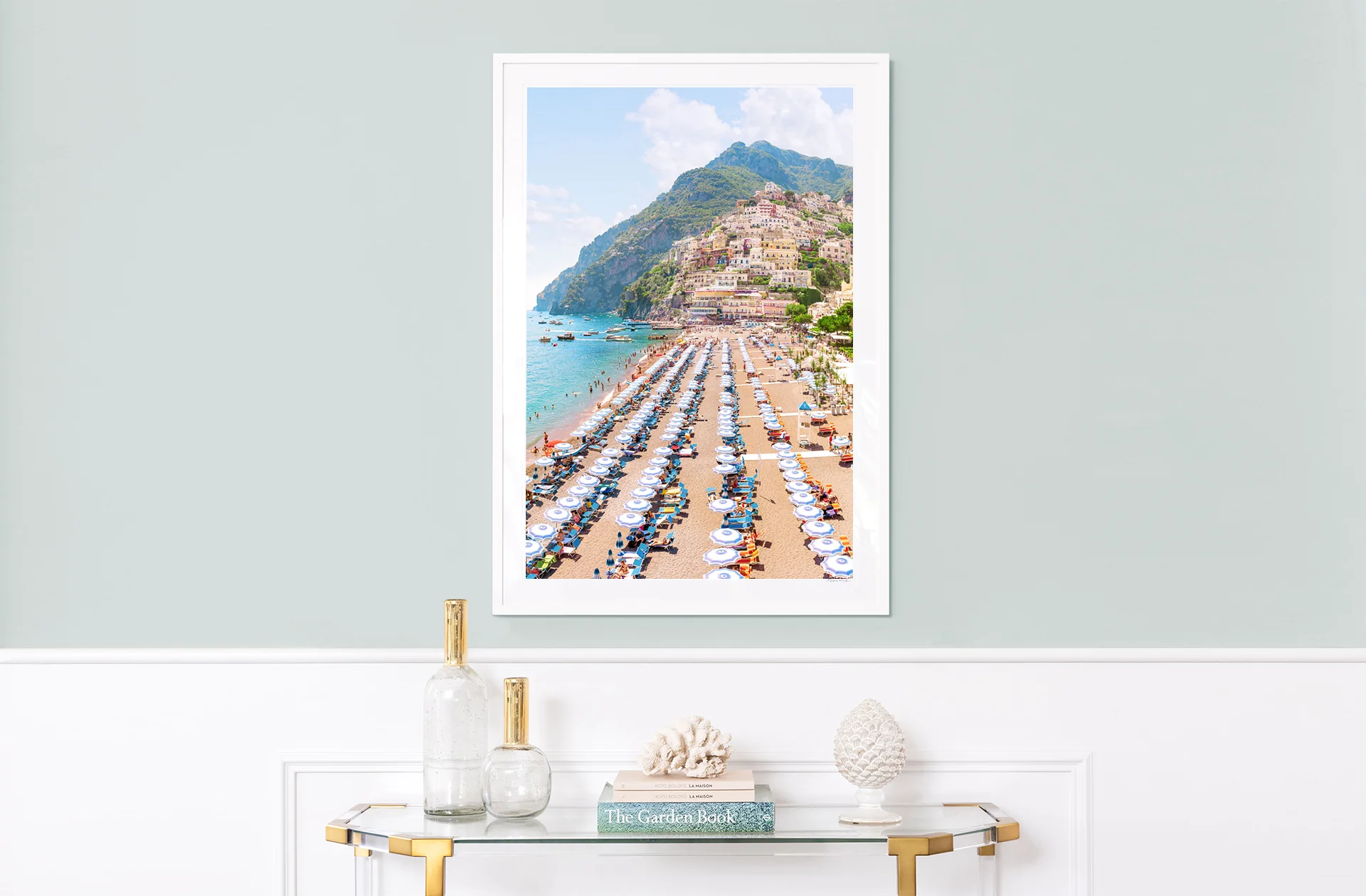 Positano Blue Umbrellas Vertical - Image 2