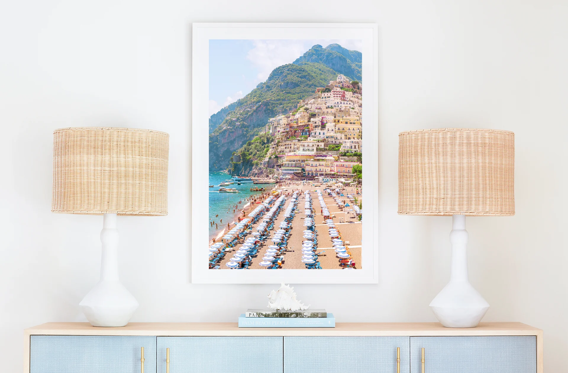 Positano Blue Umbrellas Vertical - Image 3