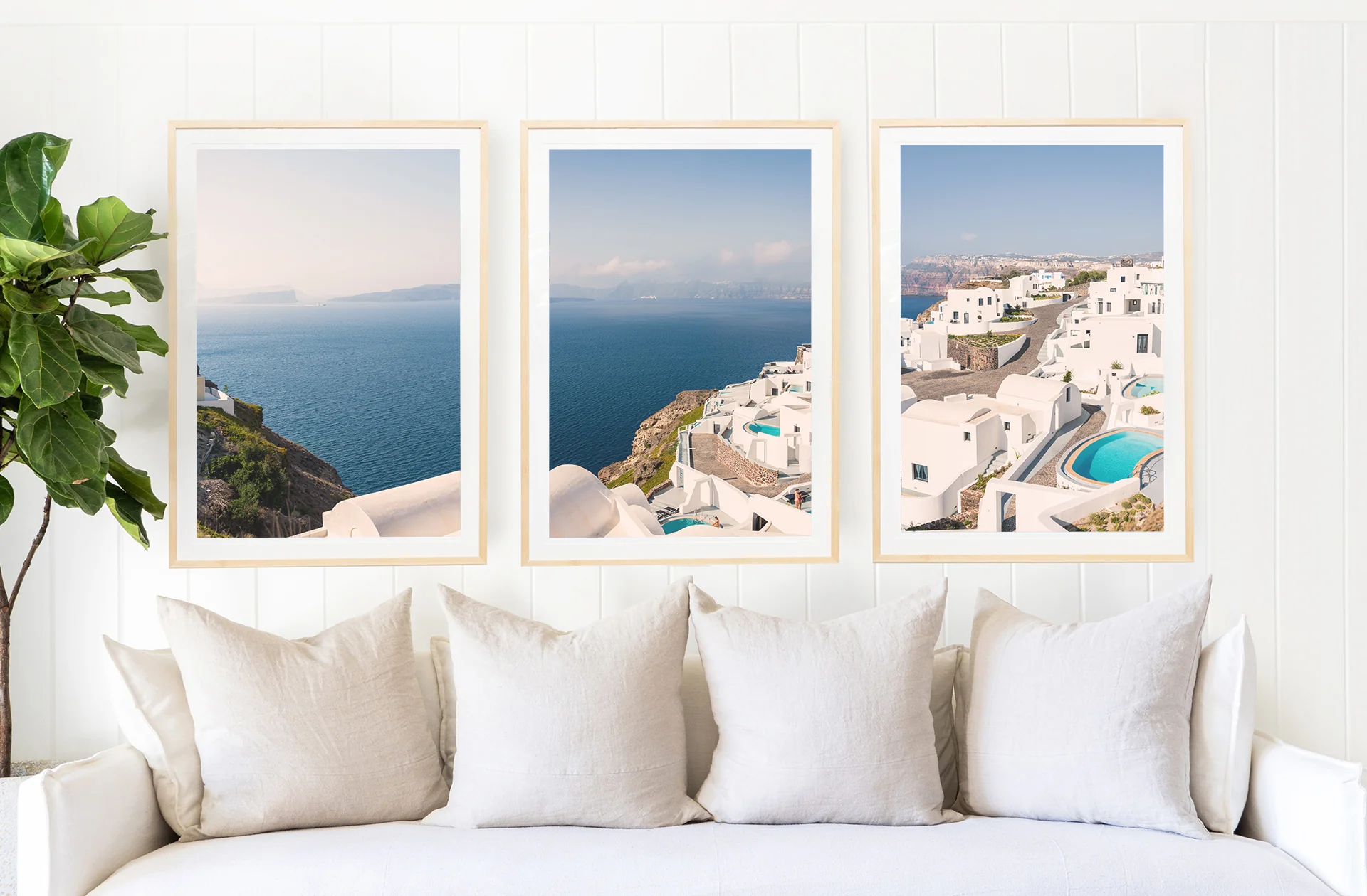 Santorini Vista Triptych, Greece - Image 4