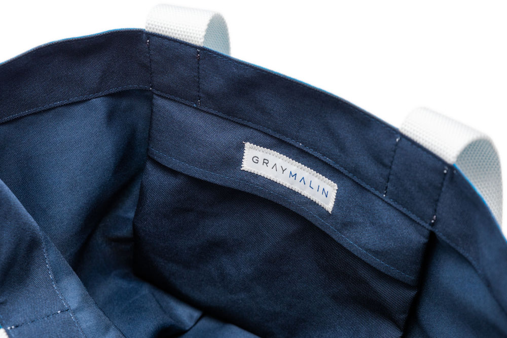 The Navy Striped Umbrellas Tote Bag - Image 3