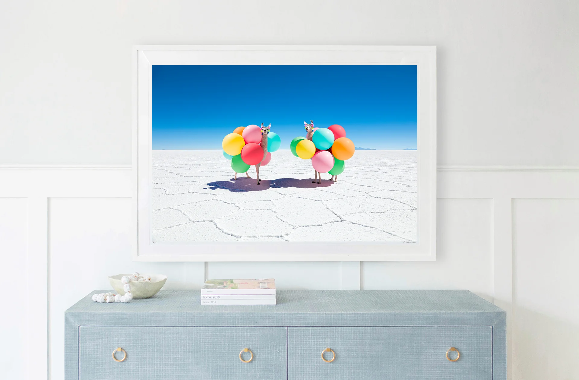 Two Llamas with Color Balloons - Image 3